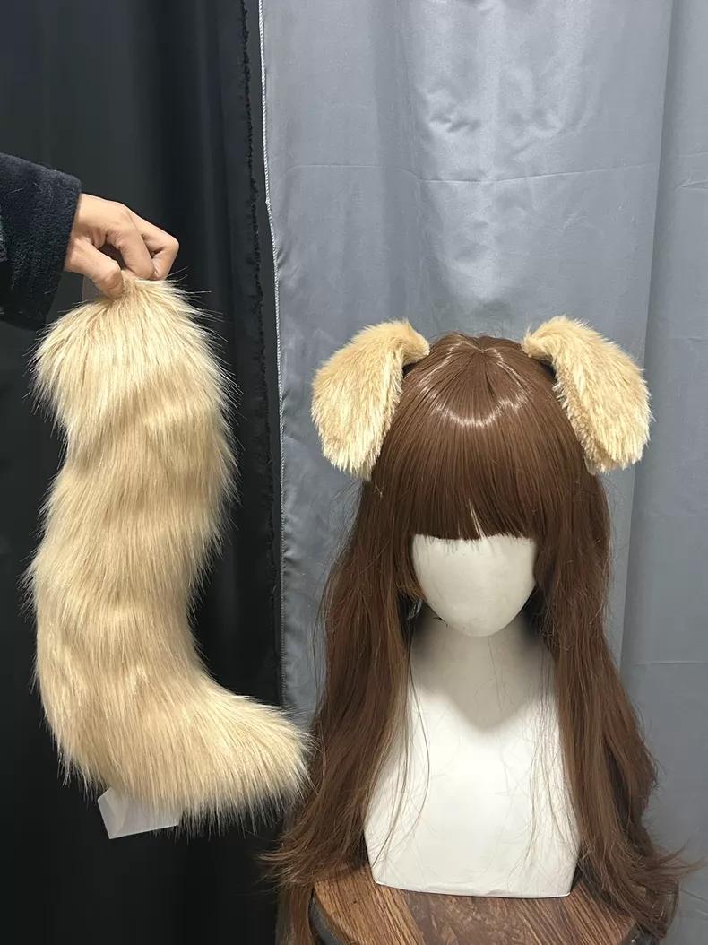 Handmade Dog Ear Headband, Fluffy Puppy Ears Cosplay Accessory, Cute Animal Ears, Faux Fur Dog Ears Costume Headpiece