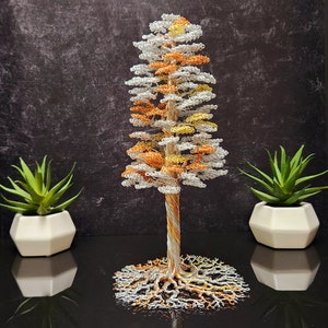 Gold, silver, and copper wire tree of life sculpture, metal wire tree art, boho tree of life, home decor,