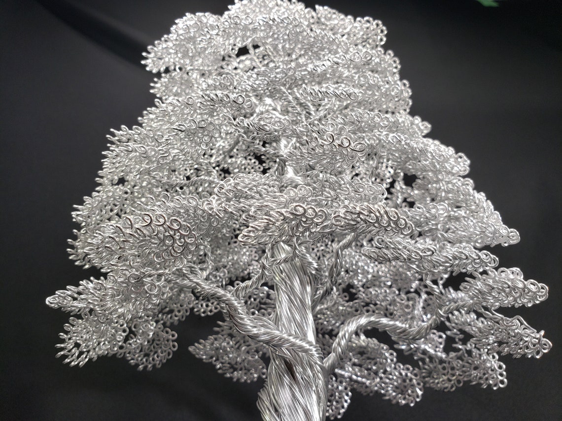 Tall Silver Wire Tree Sculpture Made to Order One of a Kind Etsy