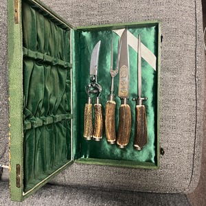 SOLINGEN リンダーゾーリンゲン　鹿彫刻　 Old Solingen リンダーゾーリンゲン Old Solingen Linder 鹿角