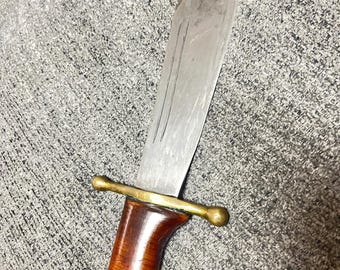 Rare WW2 U.S. Military 14” Collin’s& Co.LEGITIMUS no.18 Made in USA Bowie V-44 type knife,rehandled,no sheath/hunting
