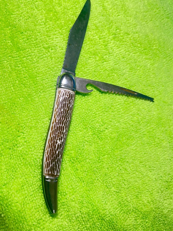 1950 Jowika Republic of Ireland 2 Blade Folding Fish Knife/4 1/4
