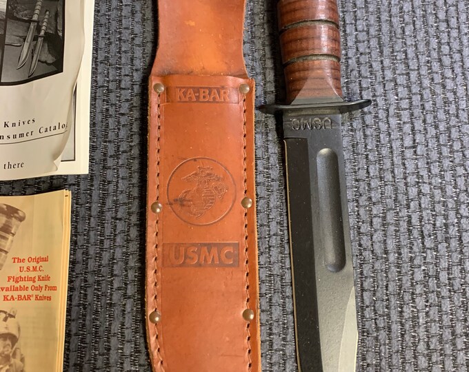 N.I.B.1999 KABAR Olean N.Y. USMC 12 Overall 7 Blade Fixed Etsy