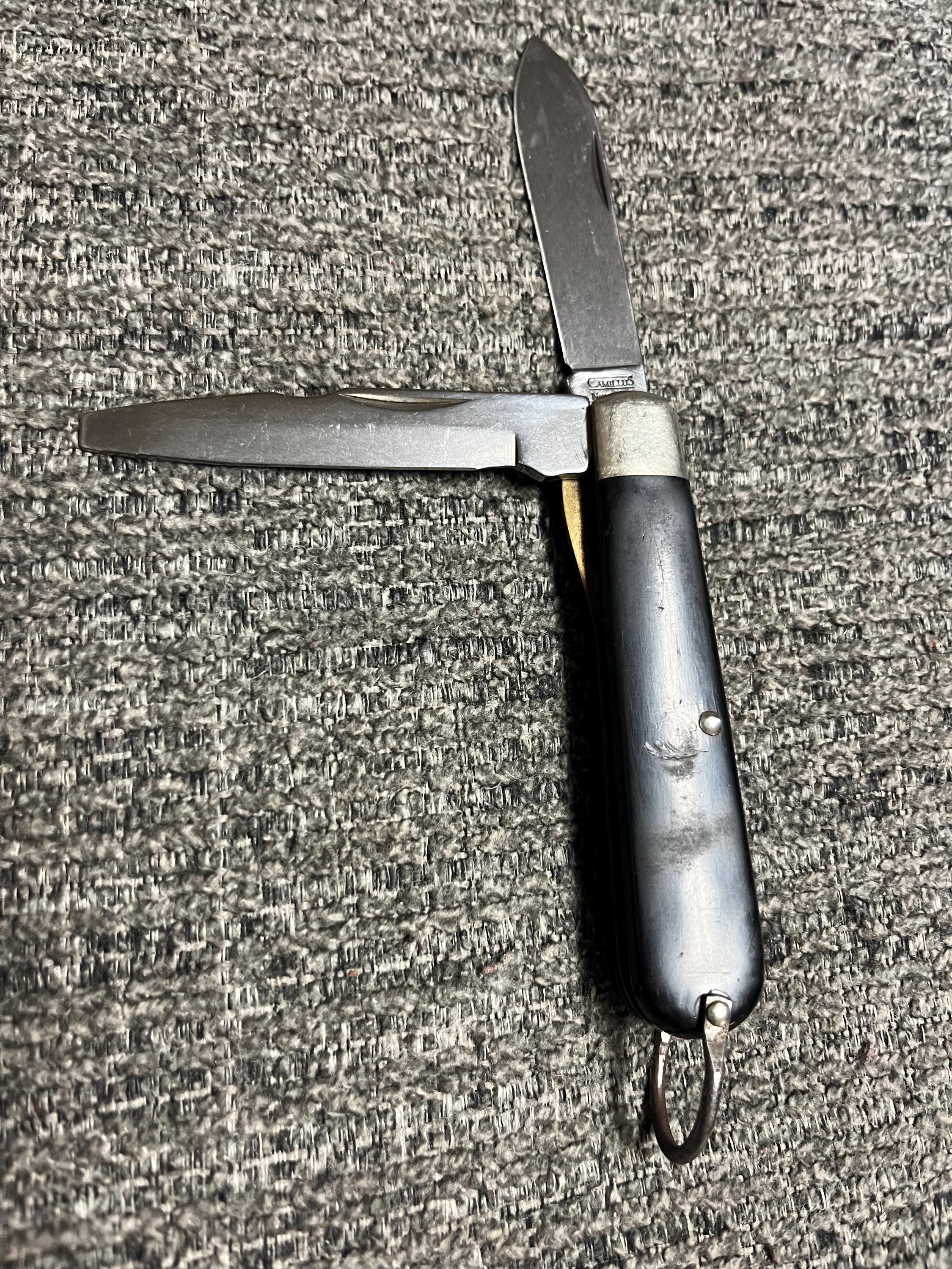 CAMILLUS YACHTSMAN ナイフ 1989 Camillus New York USA Black 2 Blade TL-29 Style