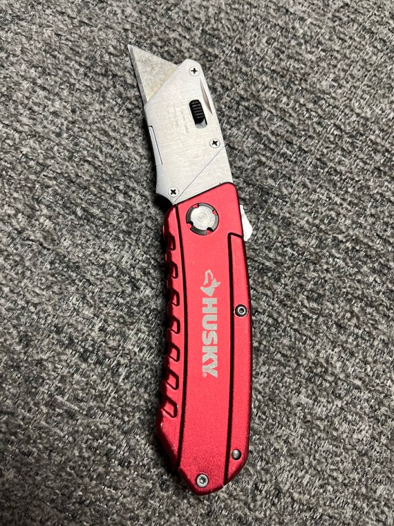 2010-19 Husky USA Red Razor Locking Folding Box Cutter ,etc.tool 4 Closed  Open 6 1/2hunting -  Denmark