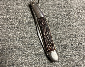 1950er 60er Jahre Kolonial GOtte, Rhode Island Fischmesser mit zwei Klingen ,5 ”/Jagen / Fischen