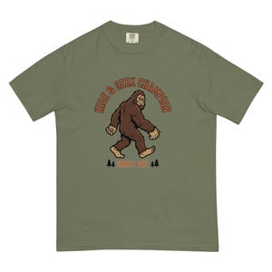 Bigfoot Hide and Seek Champion Since 1811 Funny Sasquatch T-Shirt | Vintage Cryptid Tee | Comfort Colors 1717 Premium Heavyweight