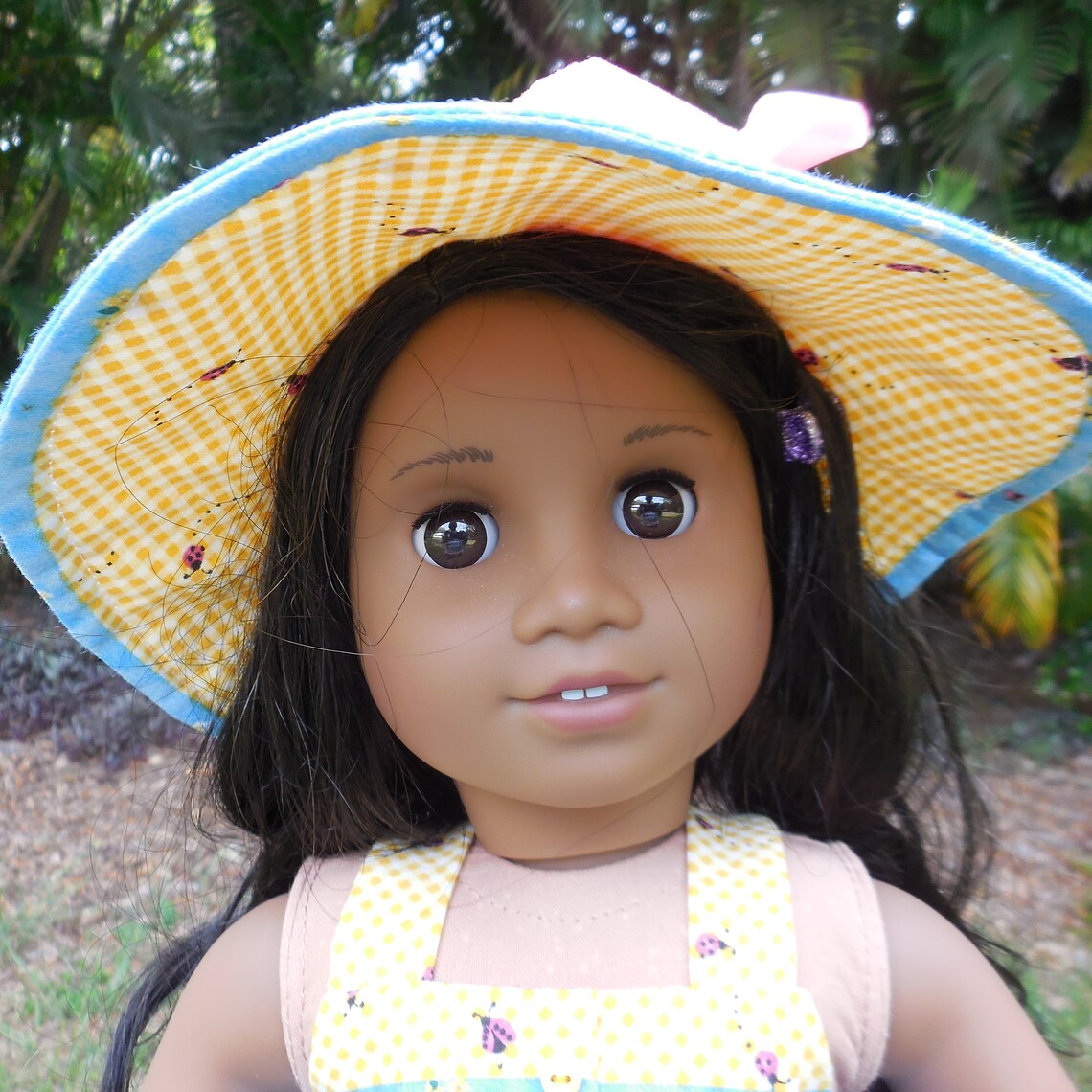 Blaue und gelbe Sonnenkleid mit einem passenden Sonnenhut für | Etsy