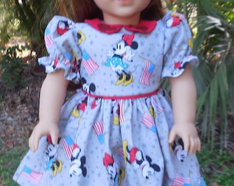 Vestido para muñecas de Mickey y Minnie Mouse: Gris, fabricado para American Girl.