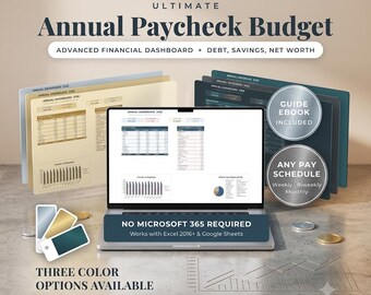 Jährliche Gehaltsbudget-Tabelle | Automatisiertes Finanz-Dashboard (Google Sheets & Excel)