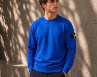 Stone Island Sweatshirt, Crewneck Pullover Top, Long Sleeve Streetwear, Everyday Fashion Clothing