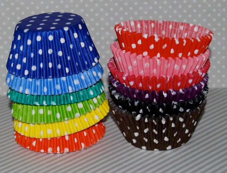 Light Pink Polka Dot Cupcake Liners 50 Ct Baking Cups Etsy