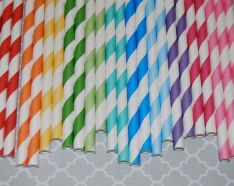 WHOLESALE Barber Stripe Straws - 600 count box - vintage paper straws.  Made in the USA by Aardvark straws