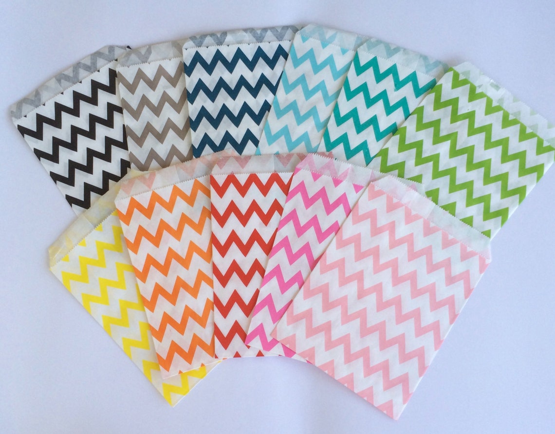 Yellow Party Favor Bags 5x7 Paper Treat Bags Yellow Candy Etsy