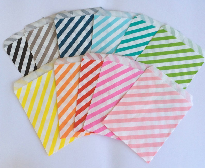 Yellow Party Favor Bags 5x7 Paper Treat Bags Yellow Candy Etsy