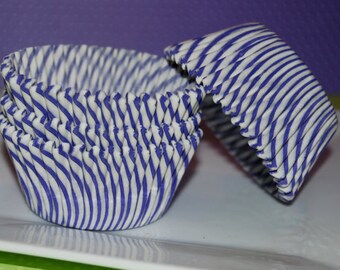 50 count - purple stripe cup cake liners, baking cups, muffin cups, cupcake