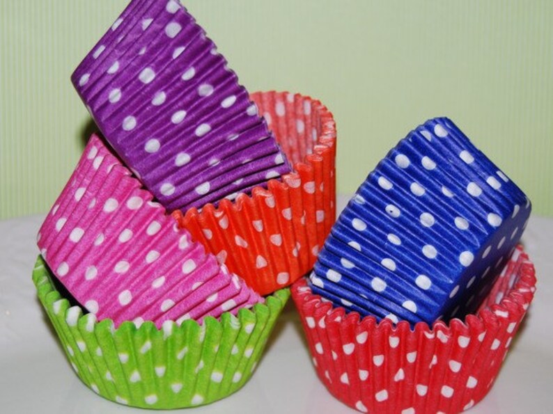 Light Pink Polka Dot Cupcake Liners 50 Ct Baking Cups Etsy