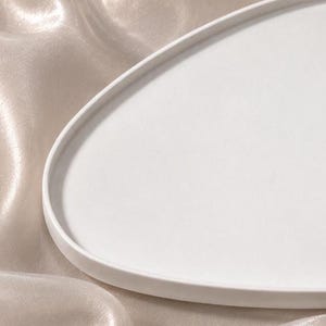 Handmade Natural Stone Geometric Trinket Tray Jesmonite Home Decor Tray Triangle