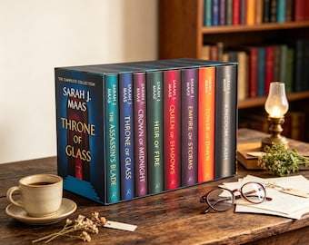 Throne of Glass Book Set, Sarah J Maas Fantasy Series Collection, Complete YA Fantasy Books, Epic Adventure Novel Gift for Fantasy Readers