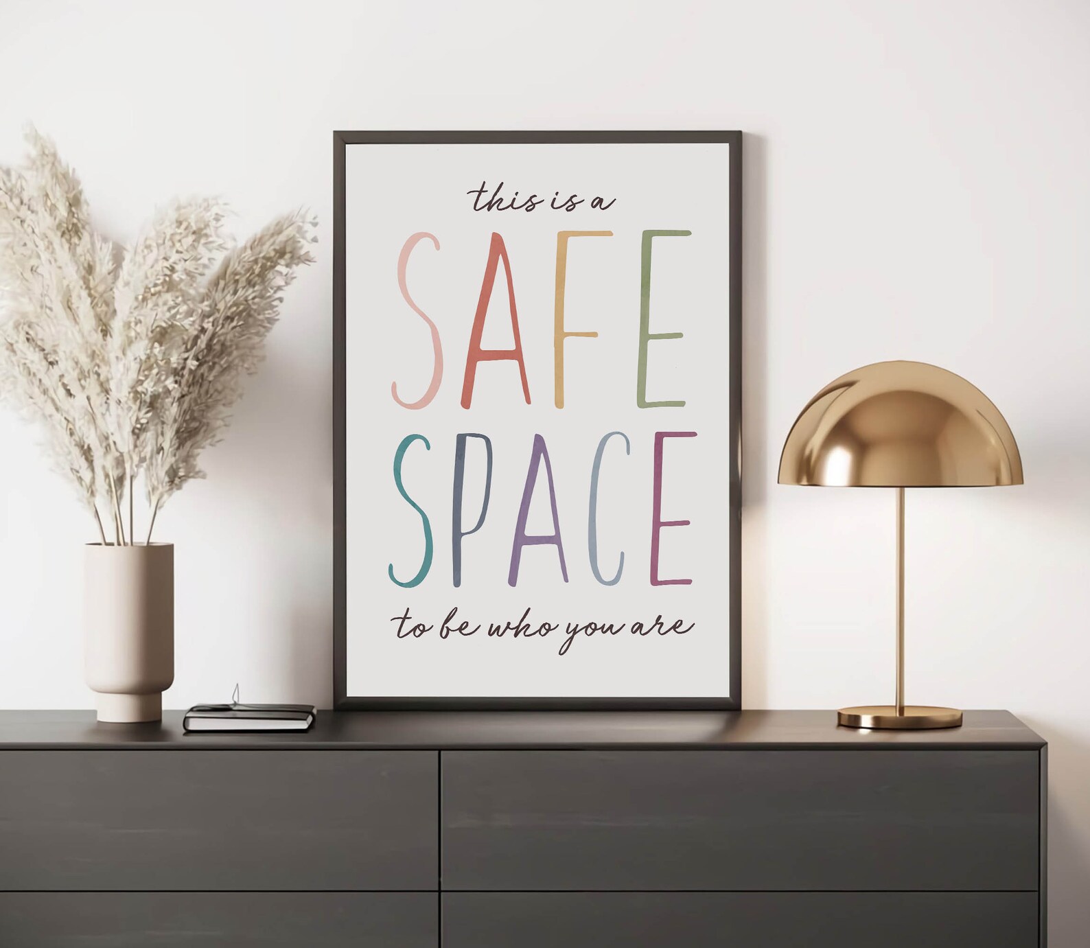 This Is A Safe Space To Be Who You Are Poster Safe Space | Etsy