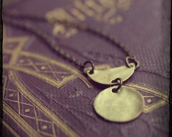 The Horned God necklace, geometric and minimalist in design inspired by Cerunnos
