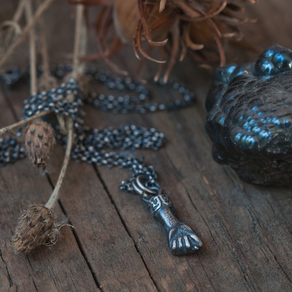Figa fist in antiqued sterling silver, the mano fico pendant is a good luck symbol, evil eye charm, and protection amulet.