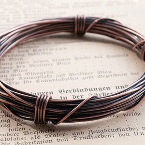 Thick chunky rustic wire wrapped bangle oxidised copper, silver or brass stacking bangles, wound and bound, infinity bracelet, unisex bangle image 5