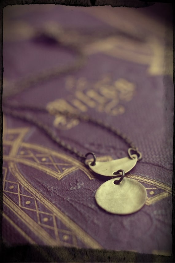 The Horned God necklace, geometric and minimalist in design inspired by Cerunnos