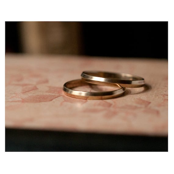 Alternative wedding ring in gold, a geometric band for stacking or your vows, gender neutral for every finger