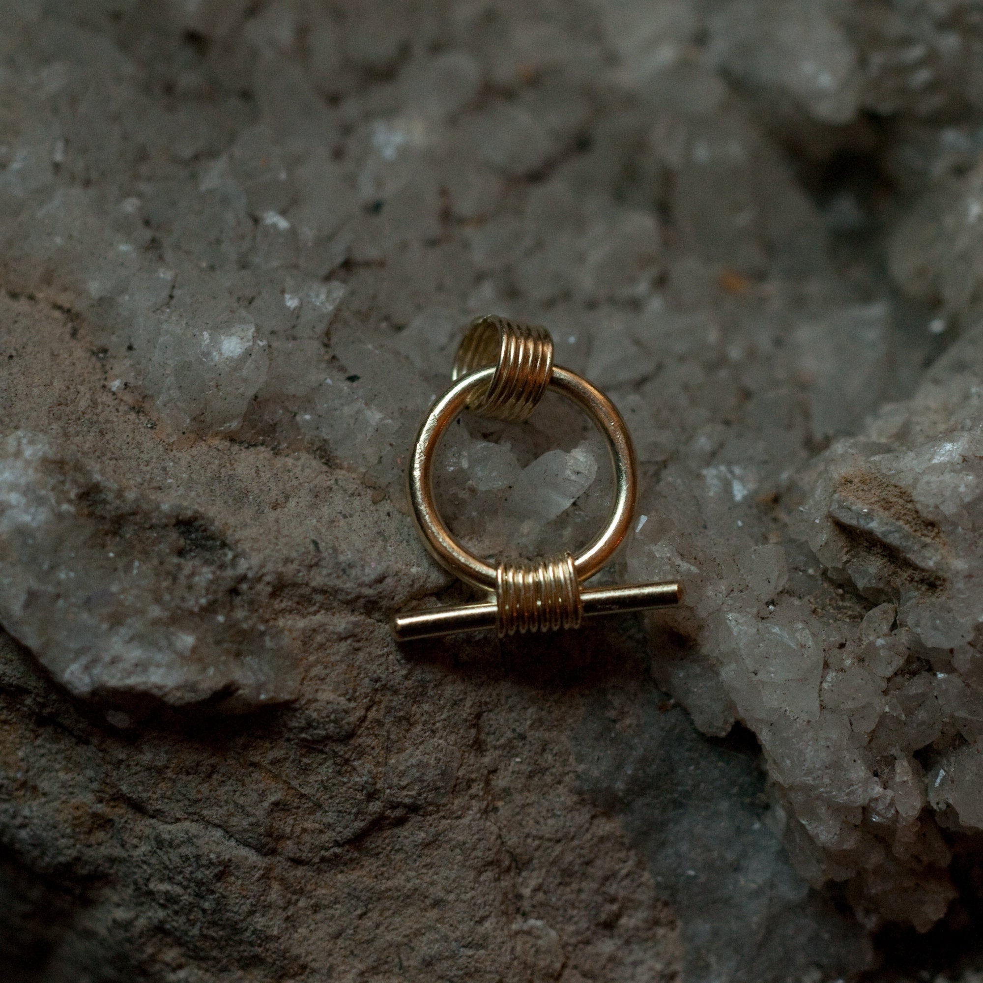 【Artisan Jewelry】LOOT Tiny Being’s Ring Shen Ring Necklace, Miniature Amulet in Oxidised Sterling