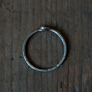 Ouroboros ring, sterling silver ring, stacking ring, thumb or pinkie, gender neutral, KREIS collection. image 3