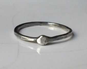 Ouroboros ring, sterling silver ring, stacking ring, thumb or pinkie, gender neutral, KREIS collection.