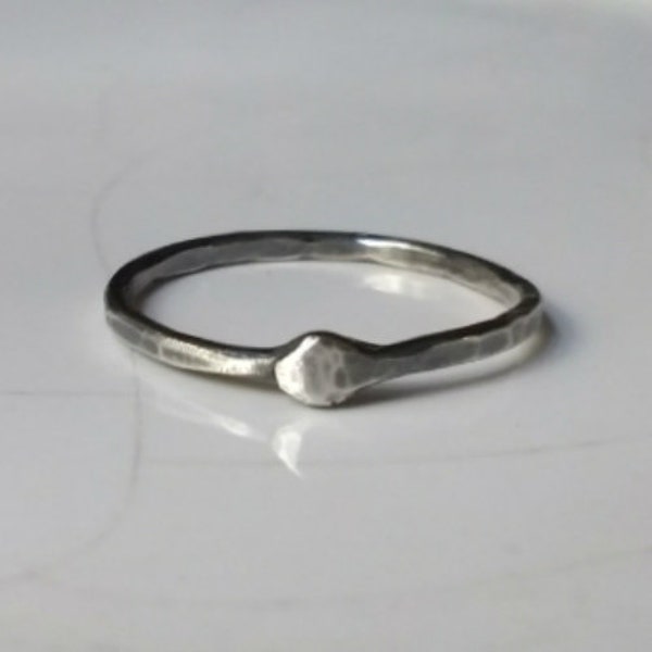 Ouroboros Ring, Sterling Silber Ring, Stapelring, Daumen oder Pinkie, Unisex, Kollektion KREIS.