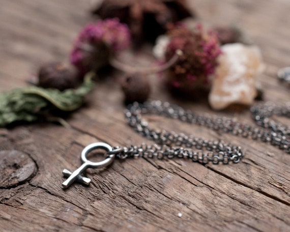 Female gender symbol, sterling silver Venus astrological pendant, gift for her, female empowerment, Frauentag, International Women's Day