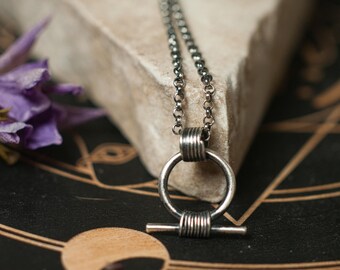 Shen Ring Necklace in Sterling Silver, a Protection Amulet of the