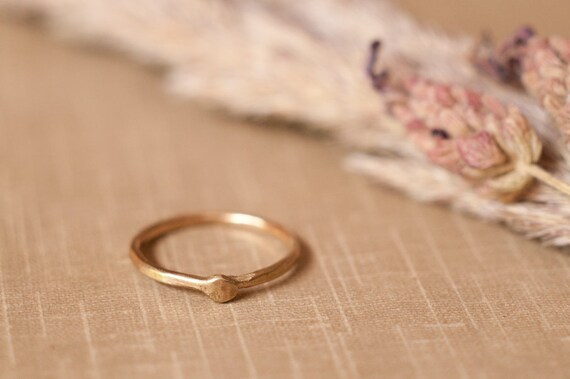 Gold Ouroboros Ring Solid Gold Infinity Snake Stacking Ring 14k
