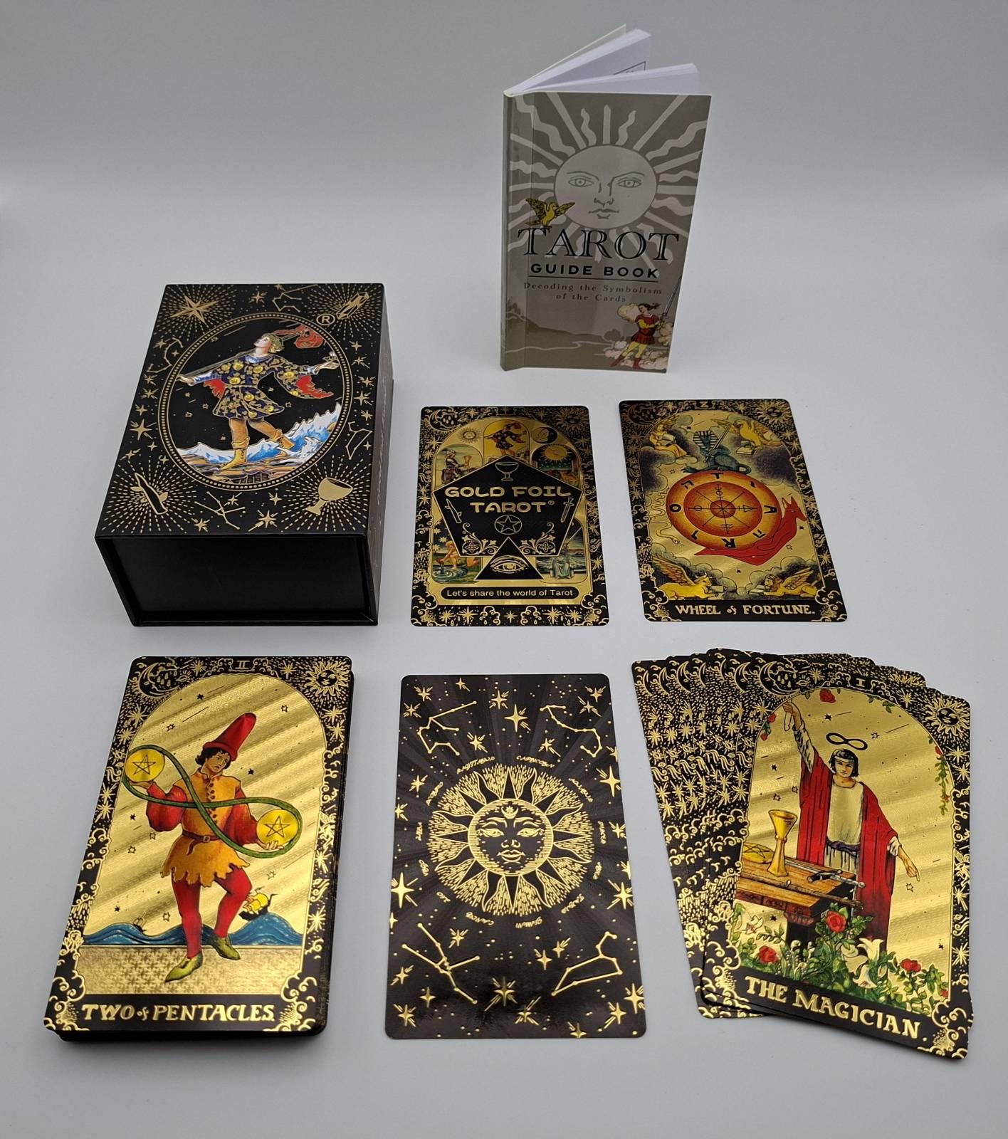 Rider Waite Tarot Deck Gold - Etsy