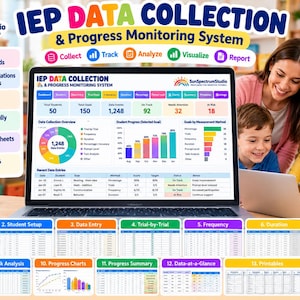IEP Data Collection Tracker | Special Education Progress Monitoring Spreadsheet