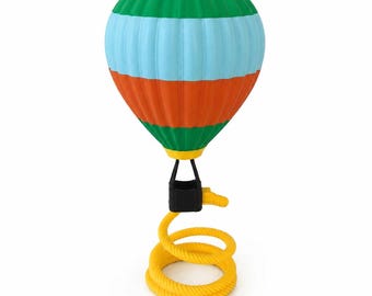 3D Printed Hot Air Balloon Decor – Colorful Hanging Home Decoration