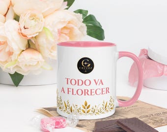 Taza Cristiana “Todo Va a Florecer” | Salmo 16:11 | Taza de Fe y Esperanza | Regalo Cristiano Inspirador | Taza con Mensaje