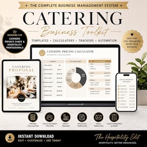 Catering-Business-Toolkit | Preisgestaltung, Angebote, Gewinnverfolgung (Digitaler Download)