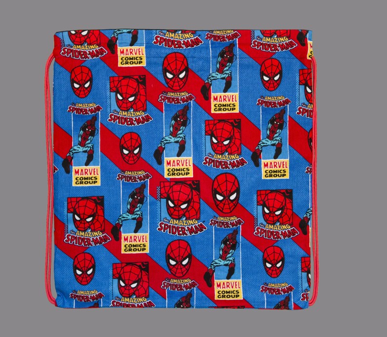 Spider Man drawstring backpack cinch bag
