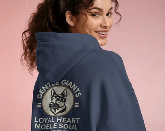 German Shepherd Hoodie, Gentle Giants GSD Graphic Sweatshirt, Dog Lover Gift