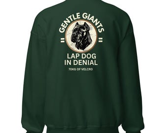 Cane Corso Sweatshirt,  Gentle Giants Dog Lover Apparel, Cotton-Poly Blend Pullover