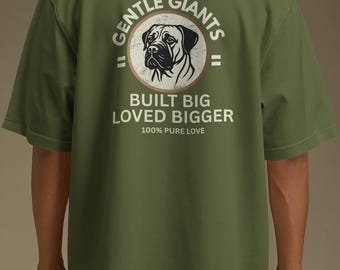 Boerboel Dog Lover T-Shirt, South African Mastiff Gentle Giants Design, Comfortable Cotton Tee