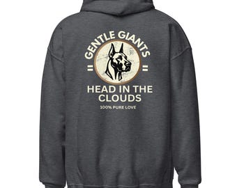 Great Dane Gentle Giants Hoodie, Vintage Graphic Sweatshirt, Dog Lover Gift
