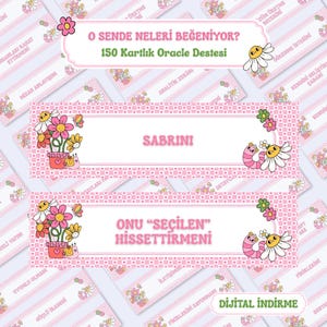 O Sende Neleri Beğeniyor? 150 Kartlık Oracle Deste | Aşk ve İlişki Kartları | Dijital İndirme