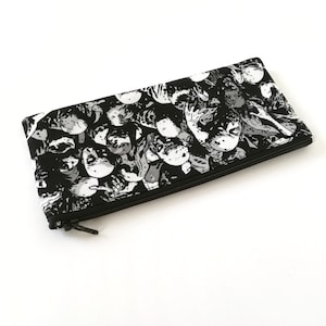 Zombies pencil case, walking dead pencil case school supplies, black pencil pouch, zombies case, unisex pencil pouch - Zombieland
