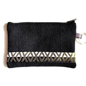 Black purse, aztec purse, ethnic wallet, vegan wallet, black coin purse - Zianyia