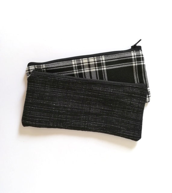 Plaid Pencil Case, School Supplies, Black Checkered Pouch, Black Pencil  Pouch, White Pencil Case, Tartan Pencil Case Plockton 